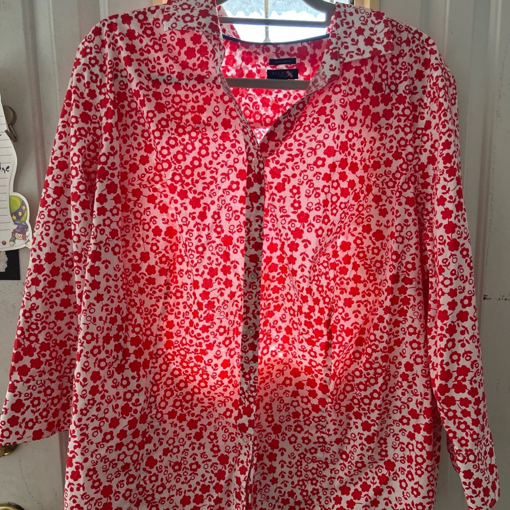 Talbot’s  Red and White Women's Top